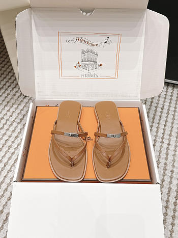 Hermes Miss Sandal Calfskin Brown 