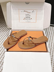 Hermes Miss Sandal Calfskin Brown  - 4
