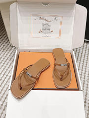 Hermes Miss Sandal Calfskin Brown  - 3