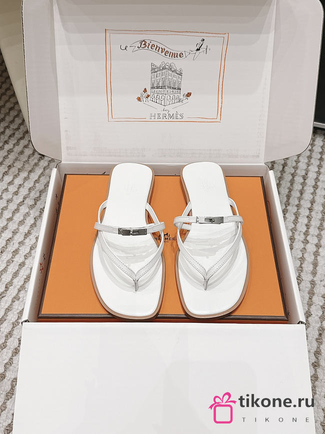 Hermes Miss Sandal Calfskin White - 1