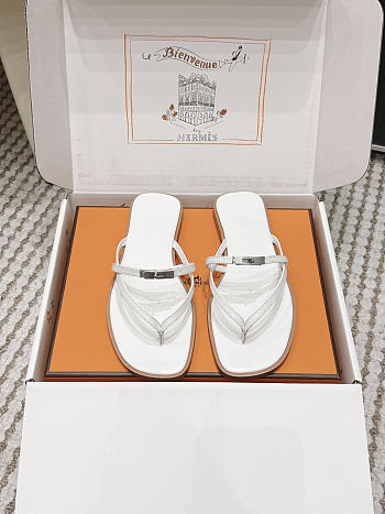 Hermes Miss Sandal Calfskin White