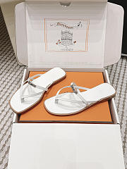 Hermes Miss Sandal Calfskin White - 4