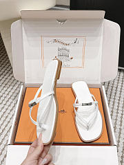 Hermes Miss Sandal Calfskin White - 3