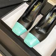Chanel Pumps Lambskin & Patent Calfskin Black & Green 90mm - 3