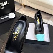 Chanel Pumps Lambskin & Patent Calfskin Black & Green 90mm - 2