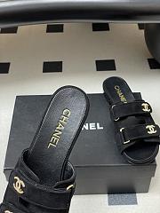 Chanel Mules Suede Kidskin Black - 5