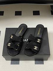 Chanel Mules Suede Kidskin Black - 4