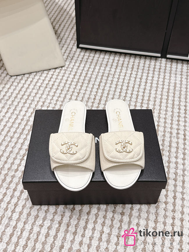 Spring Summer 2026 Chanel Mules Cotton Beige - 1