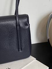 Chanel Small Flap Bag Grained Shiny Calfskin & Gold-Tone Metal Dark Blue - 15x22x7cm - 6