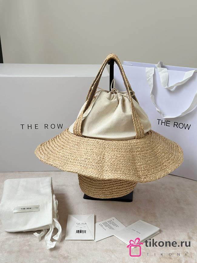 The Row Sol Raffia Top Handle Bag in Natural - 20x18.5x15cm - 1