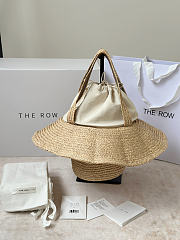 The Row Sol Raffia Top Handle Bag in Natural - 20x18.5x15cm - 6