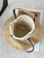 The Row Sol Raffia Top Handle Bag in Natural - 20x18.5x15cm - 5