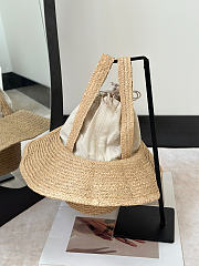 The Row Sol Raffia Top Handle Bag in Natural - 20x18.5x15cm - 4