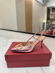 Vlogo Signature Slingback Pump In Laminated Nappa Leather 80mm  - 2