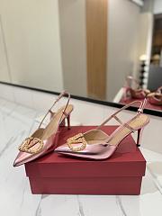 Vlogo Signature Slingback Pump In Laminated Nappa Leather 80mm  - 3