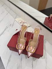 Vlogo Signature Slingback Pump In Laminated Nappa Leather 80mm  - 5