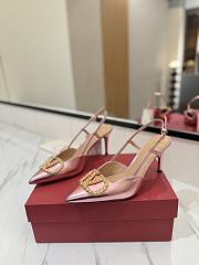 Vlogo Signature Slingback Pump In Laminated Nappa Leather 80mm  - 6