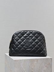YSL Cosmetic Pouch In Quilted Leather Black - 30×20×11cm - 3