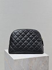 YSL Cosmetic Pouch In Quilted Leather Black - 30×20×11cm - 5