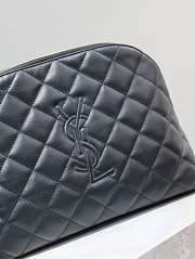 YSL Cosmetic Pouch In Quilted Leather Black - 30×20×11cm - 4