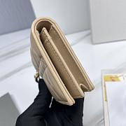 Mini Lady Dior Gardenia Wallet Beige Cannage Lambskin - 11x9x3cm  - 4