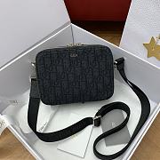 Dior Zipped Pouch with Strap Black Dior Oblique Jacquard - 17x12.5x6cm - 1