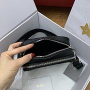 Dior Zipped Pouch with Strap Black Dior Oblique Jacquard - 17x12.5x6cm - 5