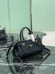 Prada Bonnie Leather Mini Handbag Navy 1BA486 - 23.5x12x9cm - 5
