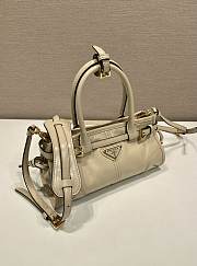 Prada Bonnie Leather Mini Handbag Travertine 1BA486 - 23.5x12x9cm - 3