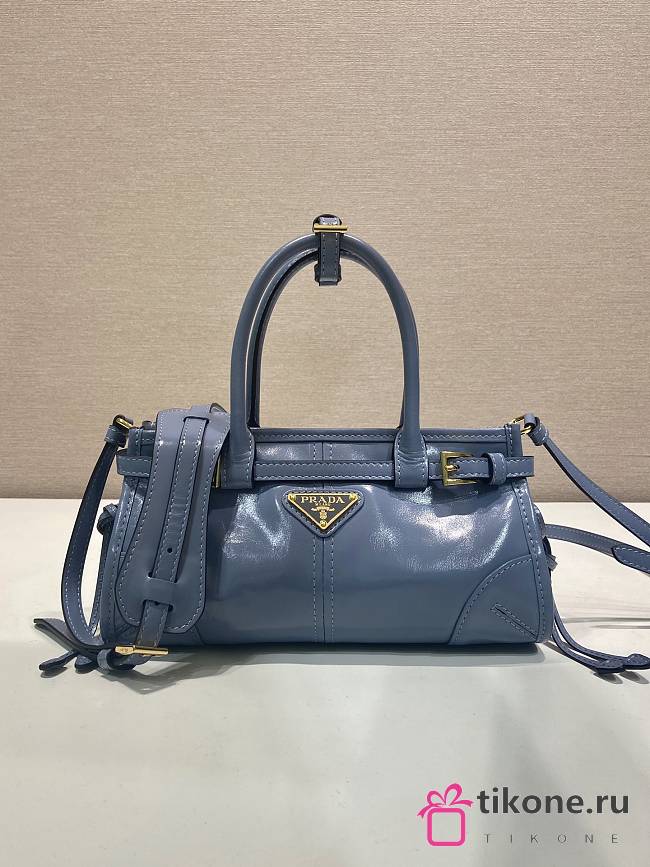 Prada Bonnie Leather Mini Handbag Aviation Blue 1BA486 - 23.5x12x9cm - 1