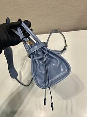 Prada Bonnie Leather Mini Handbag Aviation Blue 1BA486 - 23.5x12x9cm - 6