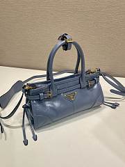 Prada Bonnie Leather Mini Handbag Aviation Blue 1BA486 - 23.5x12x9cm - 4
