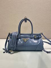 Prada Bonnie Leather Mini Handbag Aviation Blue 1BA486 - 23.5x12x9cm - 3