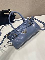 Prada Bonnie Leather Mini Handbag Aviation Blue 1BA486 - 23.5x12x9cm - 2