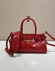 Prada Bonnie Leather Mini Handbag Red 1BA486 - 23.5x12x9cm - 1