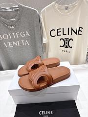 Celine Triomphe Slide In Calfskin Vegetal Tanning Tan - 5