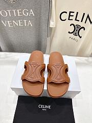 Celine Triomphe Slide In Calfskin Vegetal Tanning Tan - 4