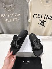 Celine Triomphe Slide In Calfskin Vegetal Tanning Black - 5
