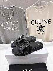 Celine Triomphe Slide In Calfskin Vegetal Tanning Black - 2