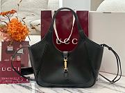 Gucci Mercato Small Tote Bag Black Leather - 26x23x11cm - 1