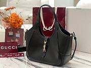 Gucci Mercato Small Tote Bag Black Leather - 26x23x11cm - 6