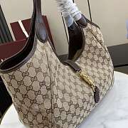 Gucci Mercato Medium Tote Bag Beige And Brown GG Canvas - 35x28x15cm - 6