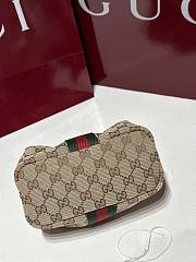Gucci Vanity Mini Bag Beige And Brown GG Canvas - 19x10x9cm - 6