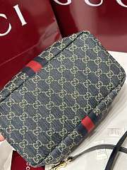 Gucci Vanity Medium Bag Blue And White GG Denim - 27.5x13x14.5cm - 4