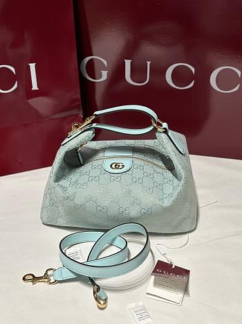 Gucci Vanity Medium Bag Blue GG Canvas - 27.5x13x14.5cm