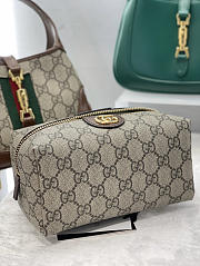 Gucci Ophidia GG Cosmetic Case Beige And Brown GG Canvas - 16x9x9cm - 2