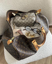 Gucci Ophidia GG Cosmetic Case Beige And Brown GG Canvas - 16x9x9cm - 3