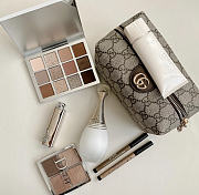 Gucci Ophidia GG Cosmetic Case Beige And Brown GG Canvas - 16x9x9cm - 5