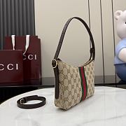 Gucci Lunetta Small Crossbody Bag Beige And Brown GG Canvas - 22x13x3cm - 6