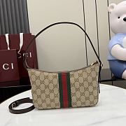 Gucci Lunetta Small Crossbody Bag Beige And Brown GG Canvas - 22x13x3cm - 5